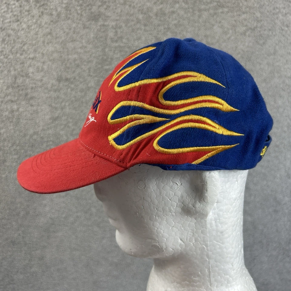 Vintage Ford Shell Helix Racing Hat Mens Cap Blue Flame Print Embroidered - Image 4 of 4