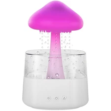 Rain Cloud Humidifier Water Drip, Mushroom Humidifier Waterfall Lamp with 7Color