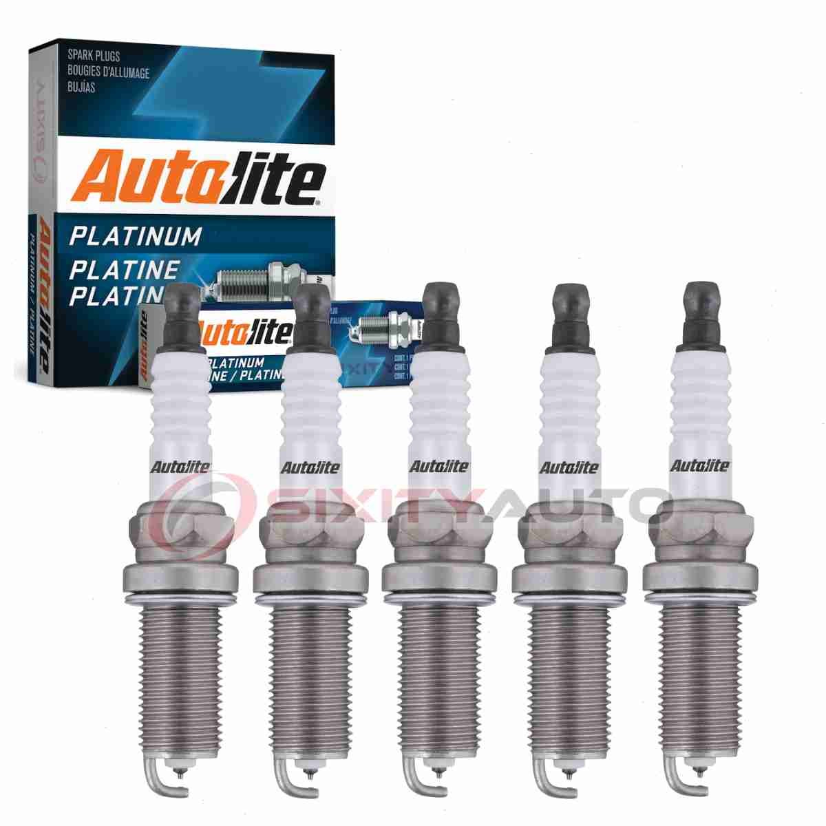 5 pc Autolite Platinum Spark Plugs for 2016 Volvo XC70 2.5L L5 Ignition ww