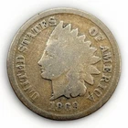 1869 Indian Head Cent Good Condition Better Key Date US Type Coin Copper NR!