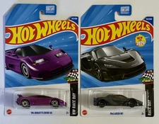 Hot Wheels 2025 Lot of 2, ‘94 Bugatti EB110 SS + McLaren W1