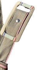 VTG Belt Hy-Tek Fabric Stripe Pastel 32.5  Retro Preppy Tan Pink Safari Nerd