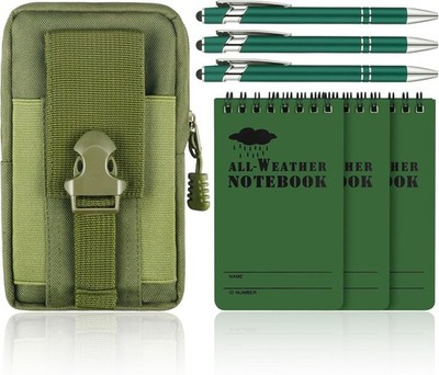 7 Piece Waterproof Notebook, 3 X 5 Inch waterproof notebook and pen with Wate...