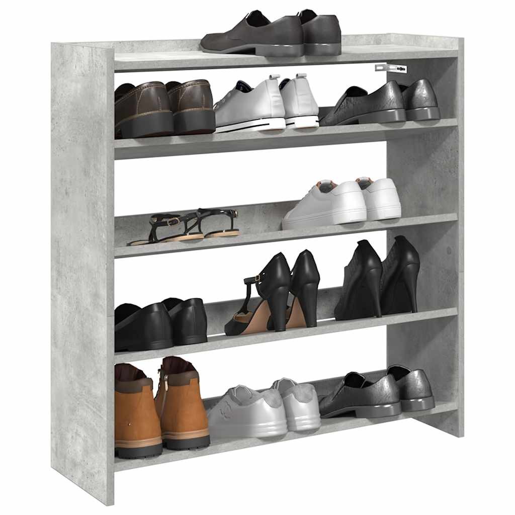 Scarpiera 80x25x81 cm Grigio Cemento | Organizzatore Scarpe Salvaspazio