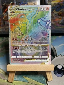 ebay pokemon cards rainbow rare Charizard Vmax Rainbow Pokemon Card Pack |