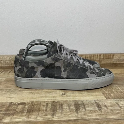 Common Projects Achilles Low Camo Suede Sneakers Mens US 7 - EU 40 Green Grey - Image 1 of 4