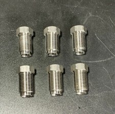 6x Stainless Brake Line Fittings 316 10mm X 1.0 Inverted Flare