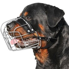 XL Metal Dog Muzzle for Large Sized Dogs   Heavy Duty Rottweiler Muzzle  