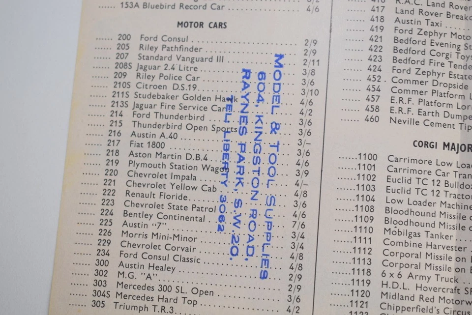 B93 CATALOGO CARTELLA VOLANTINO CORGI TOYS 1961 UK U.K. EXC. COND. - Immagine 3 di 4
