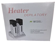 Double Cartridges Wax Roller Warmer Heater Waxing Kit Depilatory Hair Removal