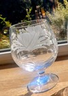 VINTAGE RARE ROYAL BRIERLEY HONEYSUCKLE BRANDY BALLOON GLASS 5" UNUSED PERFECT !