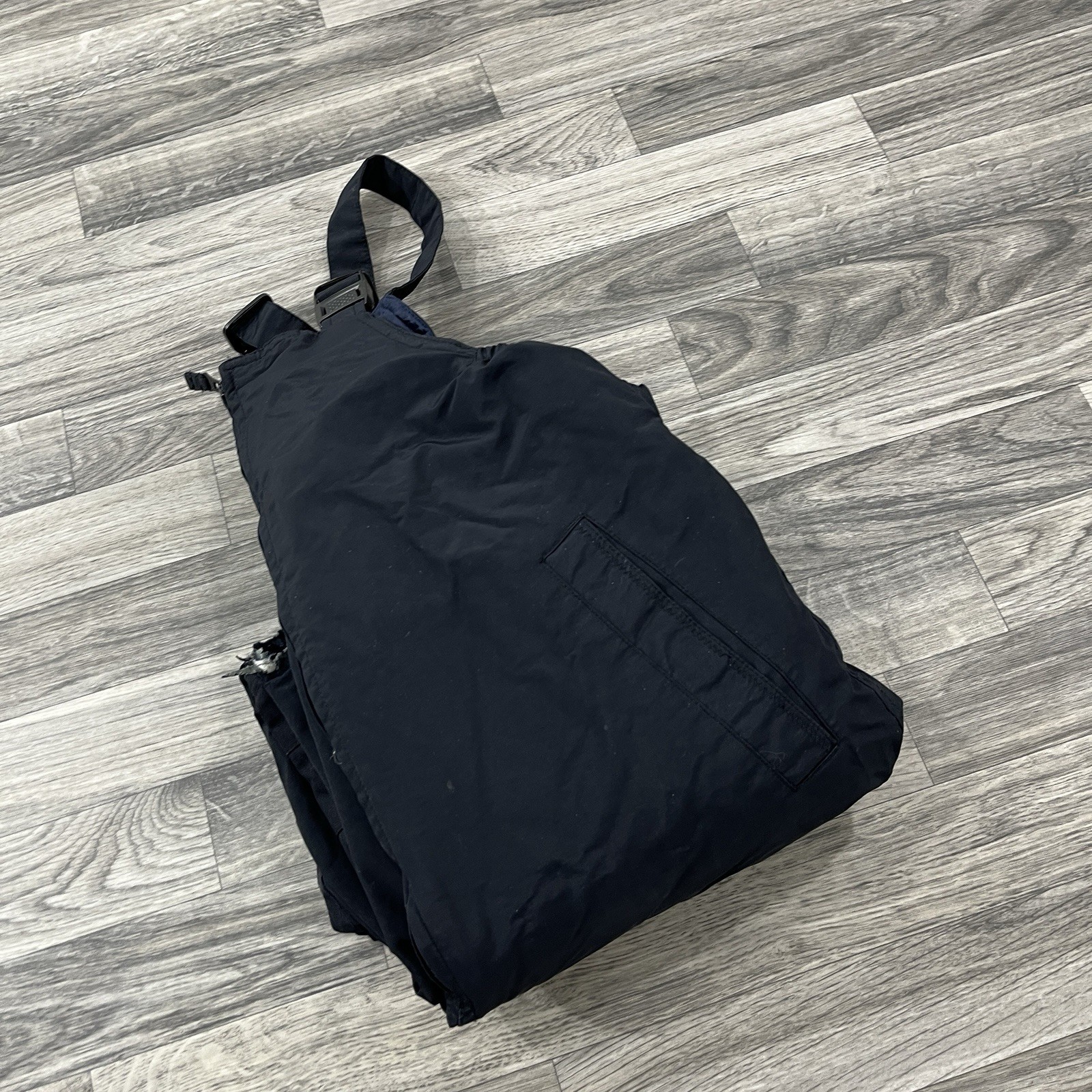 Lands' End Size 10H Black Snow Bibs Insulated Overalls Ski Pants Winter Gear