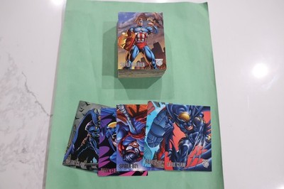 1996 Skybox Marvel DC Amalgam Complete Full 90 Card Base 4 Promo Preview Set