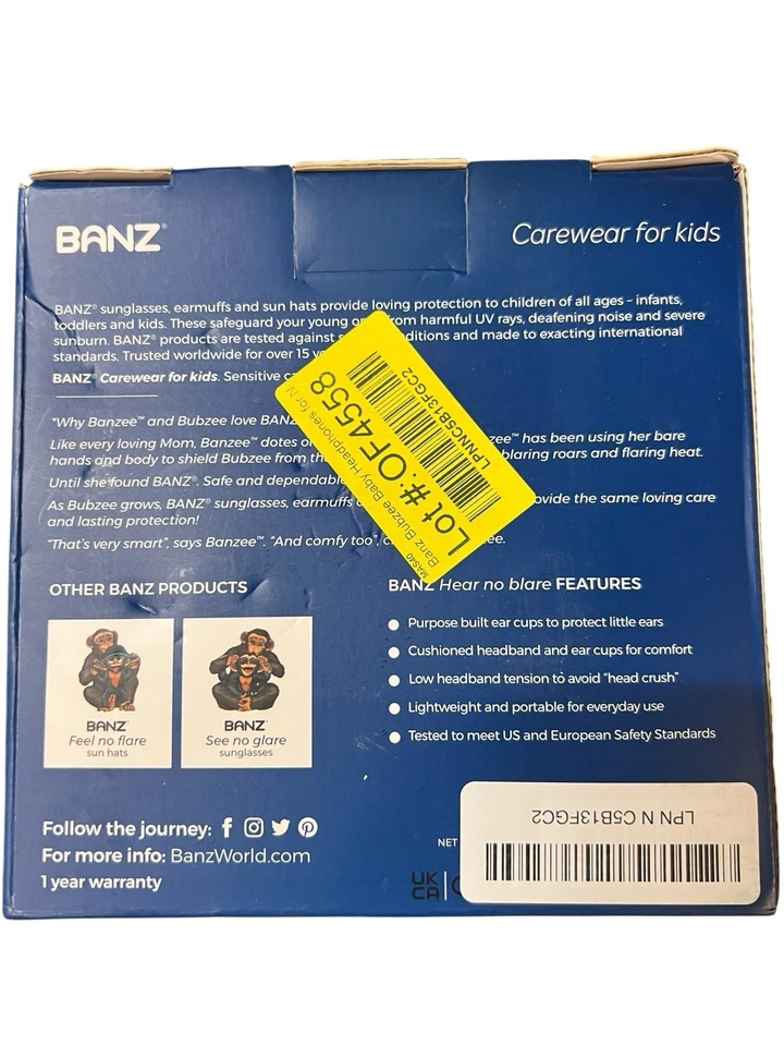 Auriculares BABY BANZ Hear No Blare con protección de sonido de 0-2 años Foto 2 de 3