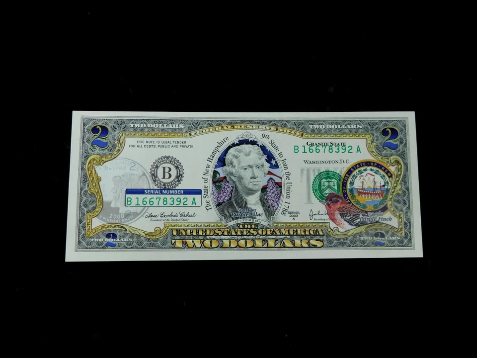 Lot of 10x 2003 $2 Colorized Federal Reserve Notes - UNC - Image 3 of 4