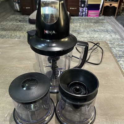 Ninja QB1003 Master Prep Pro Blender Food Processor Set Lot w/48 Oz , 2 - 16 Oz