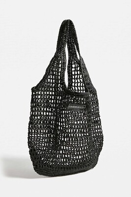 Woven Bag Mesh Straw Bag With Pearls Urban Outfitters Iets Frans