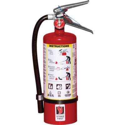   NEW 5 lb ABC  Fire Extinguisher with Wall Bracket and 2026 Cert. Tag.