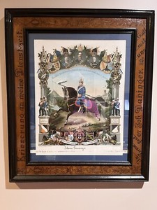 1907-1910 Heavy Calvary Framed German Army Certificate “For Time In Service”