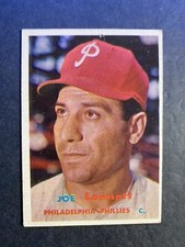 1957 Topps Baseball Joe Lonnett Philadelphia Phillies Card #241 (b)