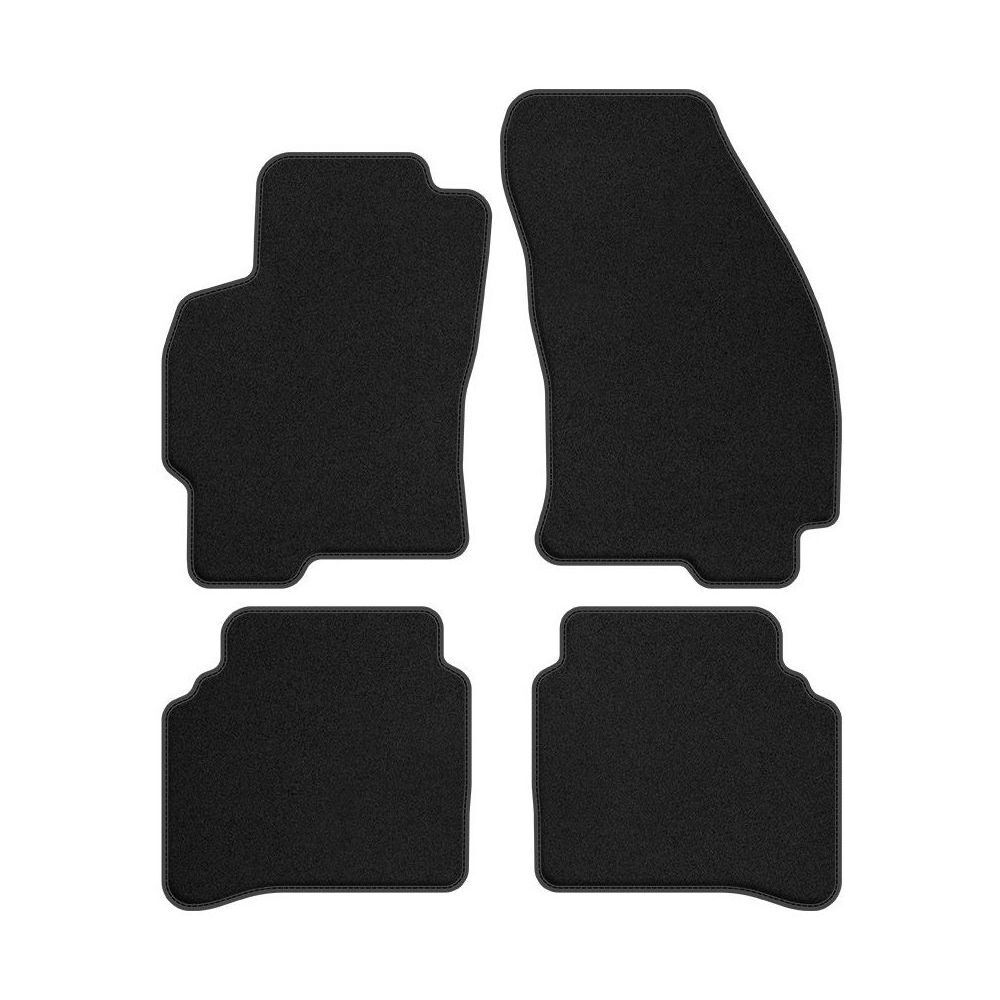 Tapis de sol velours premium et finition cuir rouge pour Mondeo III