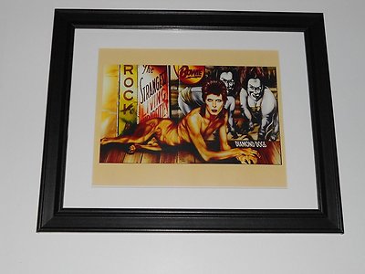 David Bowie Diamond Dogs 1st run UK Cover (full genital) Framed Print 14''x17''