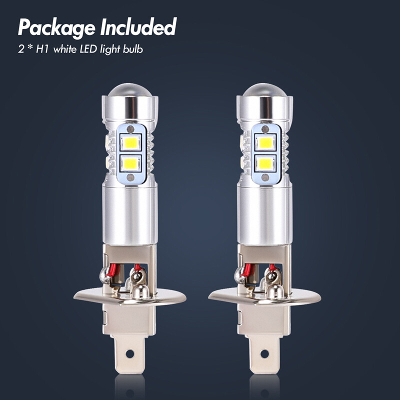 2pcs White H1 LED Headlight Bulbs Conversion Kit High Low Beam Lamp 100W 6500K E - Foto 2