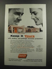 1957 America Fore Insurance Ad - Keep it yours with modern protection