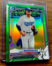 LUIS RODRIGUEZ 2021 Bowman Chrome GREEN Refractor #d / 99 # BCP-196 LA Dodgers