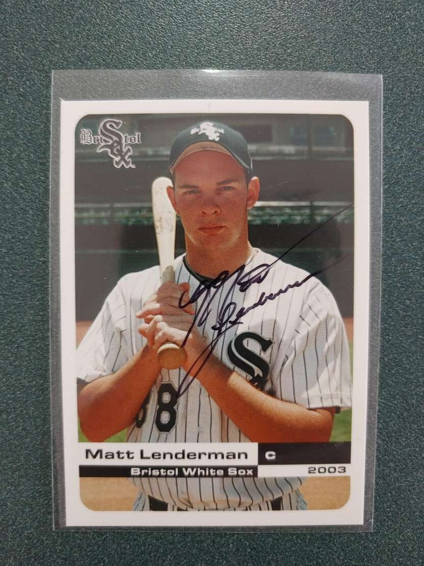 2003 Grandstand Cards Matt Lenderman Bristol White Sox Signed Card