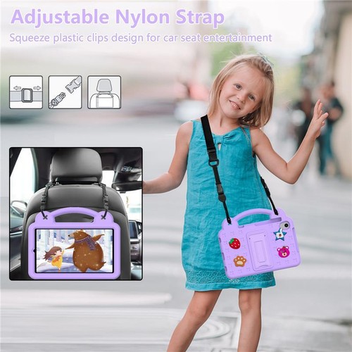 Kids Case For TCL Tab 8 WiFi 9132X 8 inch Strap Shockproof Stand Handle Cover - Afbeelding 2 van 21
