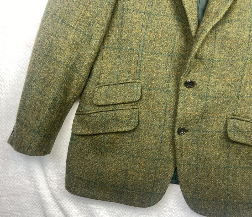 HARRIS TWEED Hand Woven 100 Pure New Wool Blazer Jacket eBay
