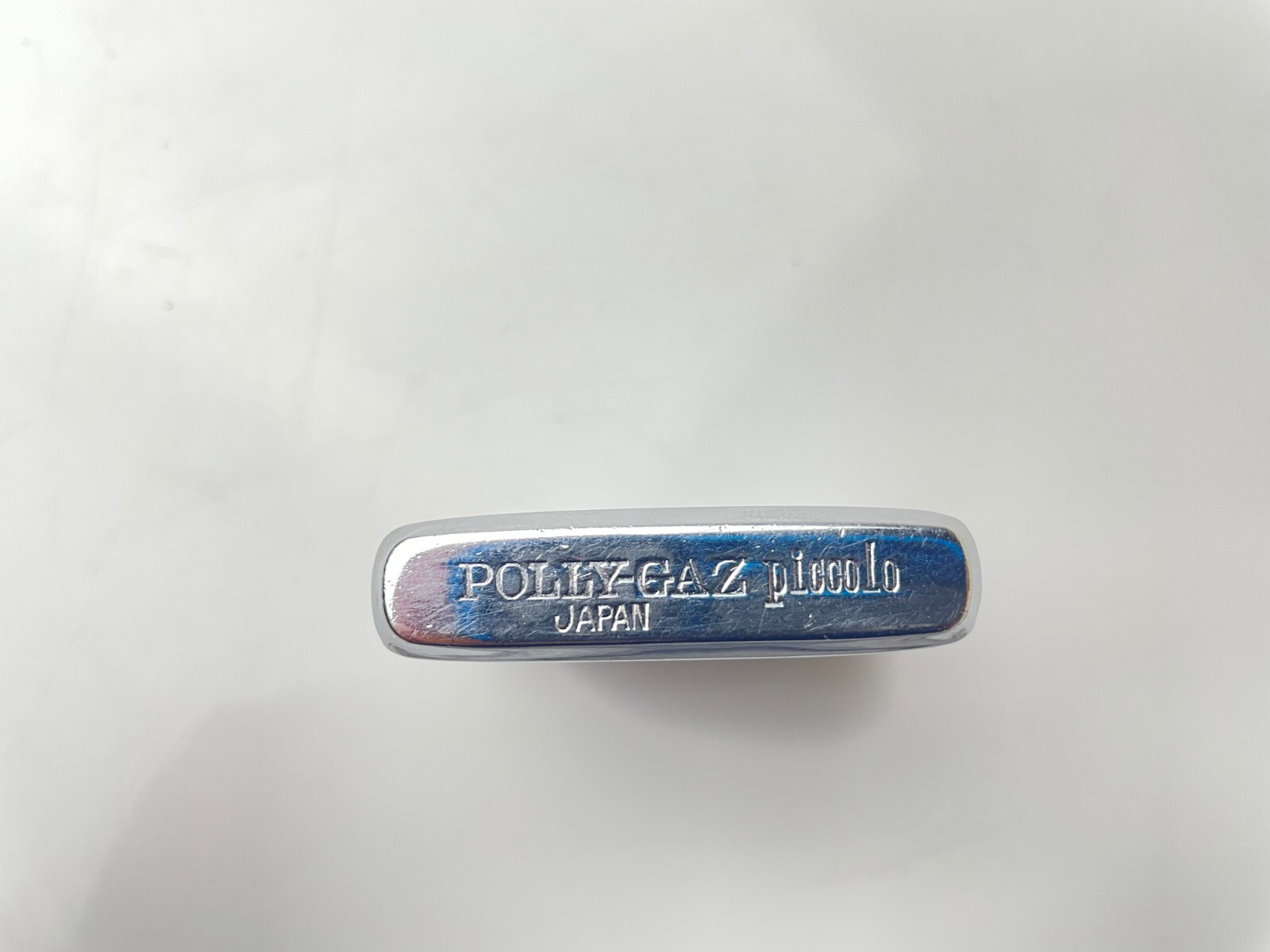 POLLY GAZ PICCOLO Cigarette LIGHTER SILVER TONE ENGRAVED VINTAGE