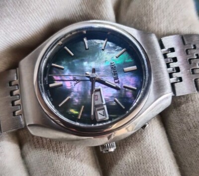 vtg Orient cA chrono Ace Mexican focus mop green dial 0429-25060