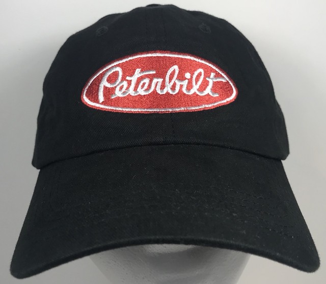 Peterbilt Trucks Motors Cap Basic Black Logo Trucker Hat Rush Truck