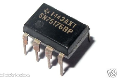 5 Ricetrasmettitori Bus Texas Instruments SN75176BP: DIP8 Per Protocollo RS-485