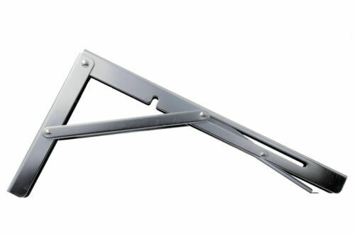 2Pcs Stainless Steel Polished Folding Shelf Bench Folding Shelf Table Bracket - Picture 3 of 6