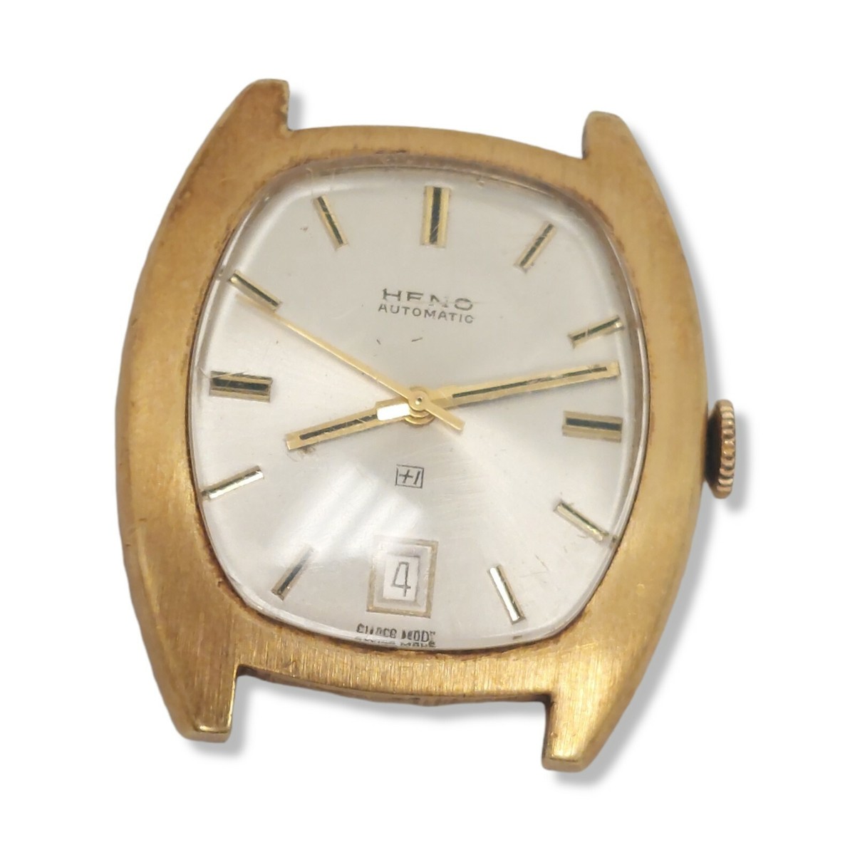 Vintage Heno Automatic Watch w/ Date *Running* Swiss Gold  display picture 2