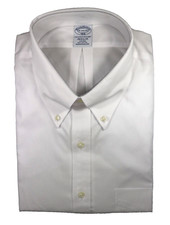 Brooks Brothers Regular Non-Iron All Cotton 18-34/35 Button Down Collar White