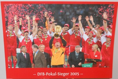 FC Bayern München DFB Pokal Sieger 2005 Fan Card 21x15 Finale Schalke 04 #FPG95