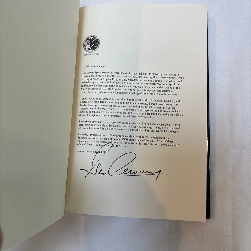 SIGNED: The Last Man on the Moon, Eugene Cernan Apollo 17, Omega First Edition - Image 2 of 4