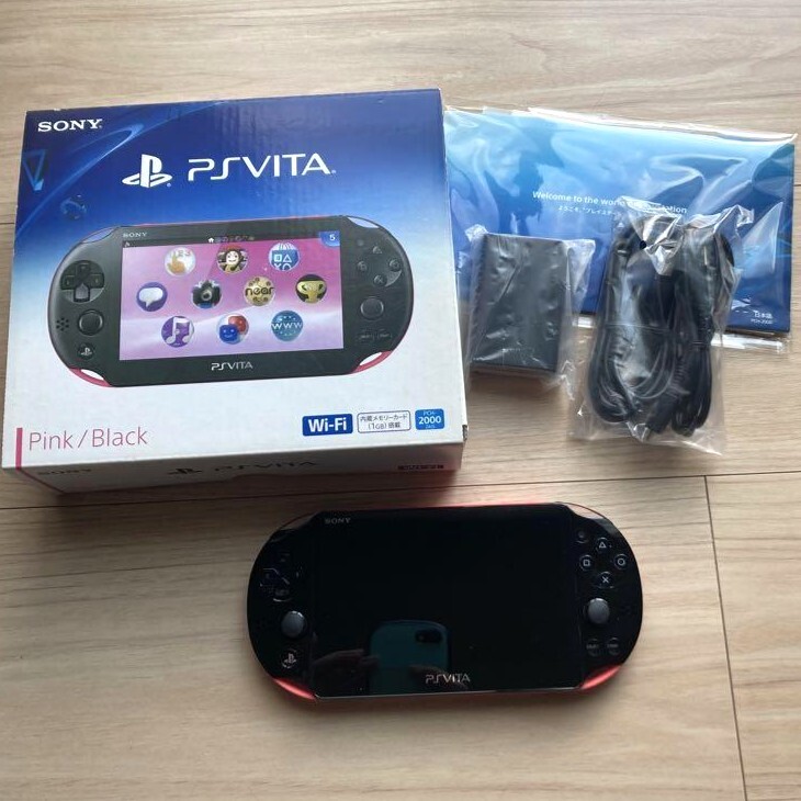 PS Vita Pink Black PCH-2000 ZA15 Wi-Fi model Console with PS Vita Pink Black PCH-2000 ZA15 Wi-Fi model Console with