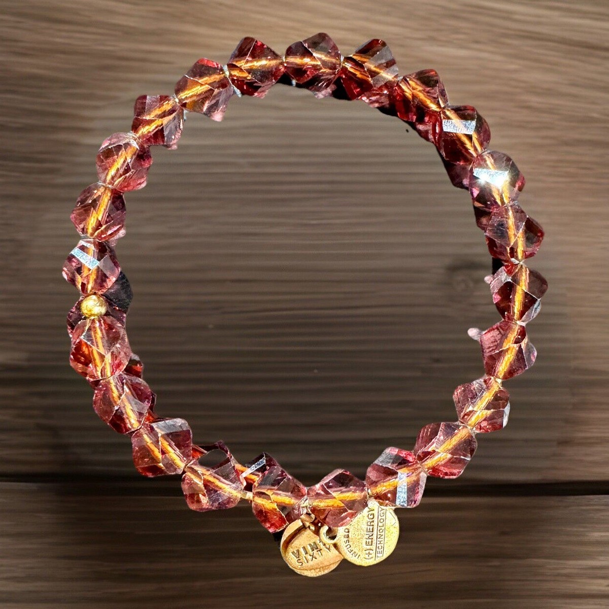 ALEX AND ANI Bracelet OS Rafaelian Gold Vintage 66 Purple Plum