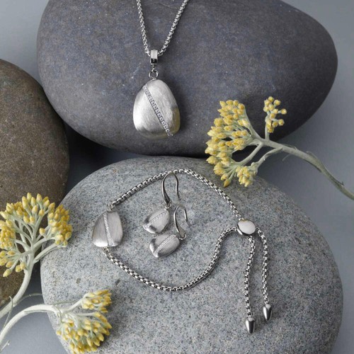 Leonardo Jewels Halskette Ciottolo, Halsschmuck, Kette, Edelstahl, Glaskristalle - Bild 5 von 6