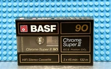 BASF  CHROME SUPER  II  90  1988  EUROPE   TYPE II  BLANK CASSETTE TAPE (SEALED)