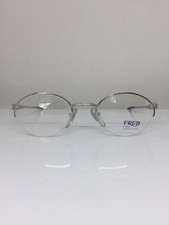 Occhiali da vista nuovi vintage FRED Lunettes Feroe platino forza 10 made in France 49mm