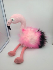 Aurora Pink Black Flamingo Bird Plush Soft Toy 15 VGUC