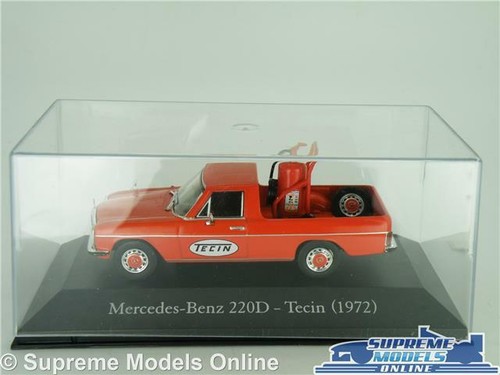MERCEDES BENZ 220D MODEL VAN PICK UP CAR 1972 RED TECIN 1:43 SCALE IXO + CASE K8 - Picture 5 of 5
