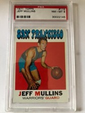1971 Topps Basketball Card #115 Jeff Mullins PSA 8