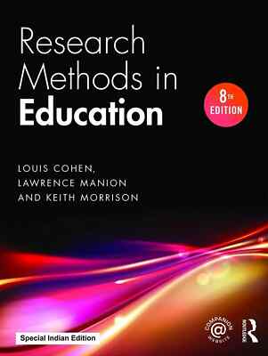 Research Methods in Education 8e by Lawrence Manion, Cohen INTERNATIONAL EDITION